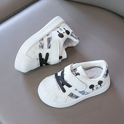 Children's White Shoes Spring and Autumn Kid's Sports Shoes Anti slip Lightweight Boys Board Shoes Soft Sole Baby Casual Shoes
