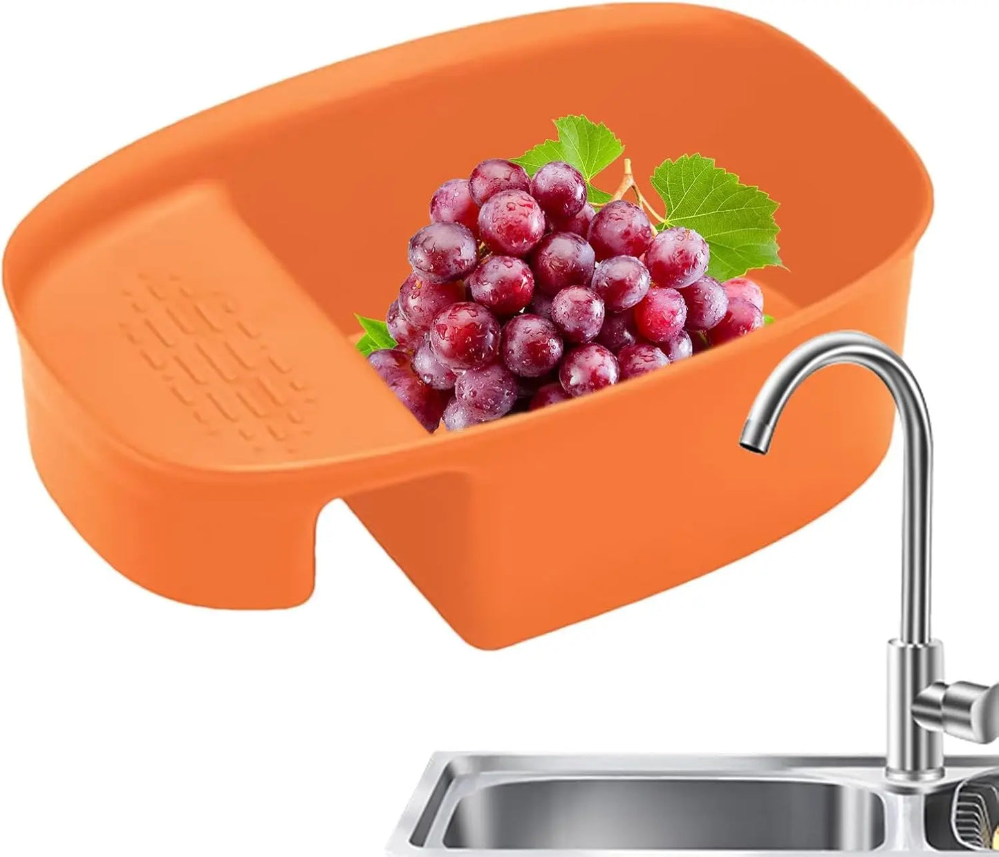 Sink Drain Basket Vegetable Rack Desiccant Drying Within Sink Reach Food Tray MultifunctionalVegetable Storage Kitchen Accessory