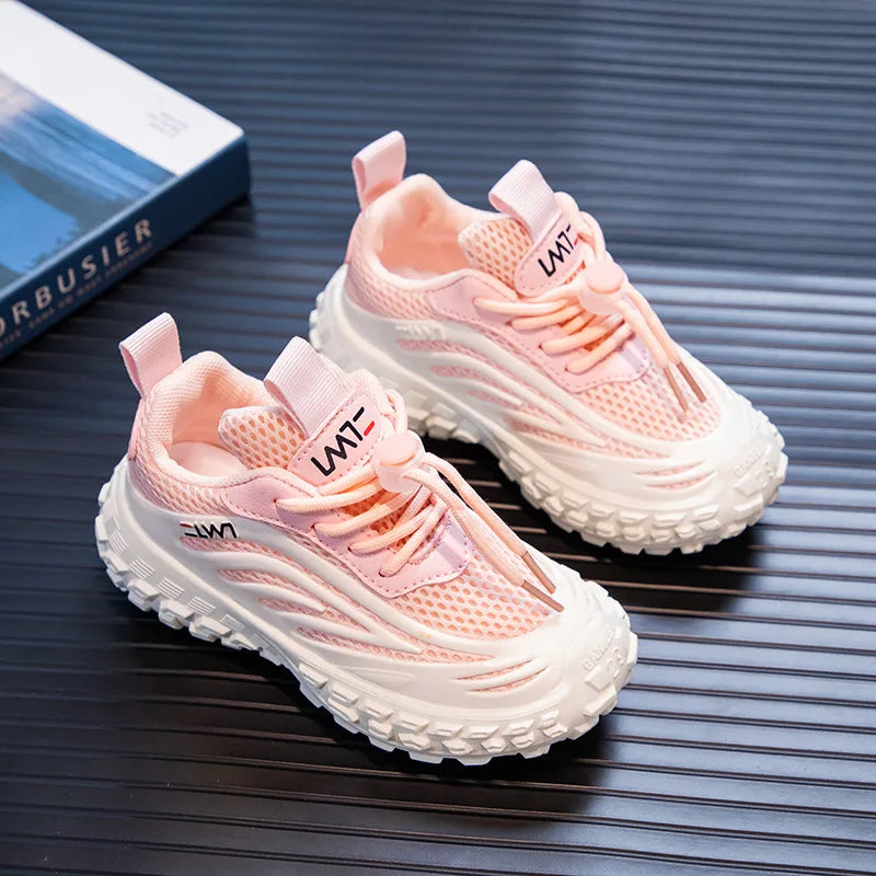 Breathable Mesh Kids Girls And Boys Casual Shoes Rubber Sole Summer Autumn Toddlers Tennis 3-6y