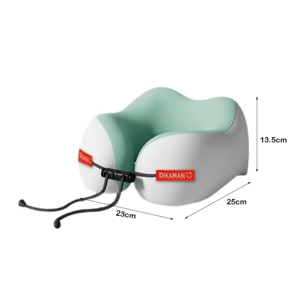 Portable U-shaped Pillow Double Hump Design Ergonomic Neck Pillow Press-inflatable Travel Pillow