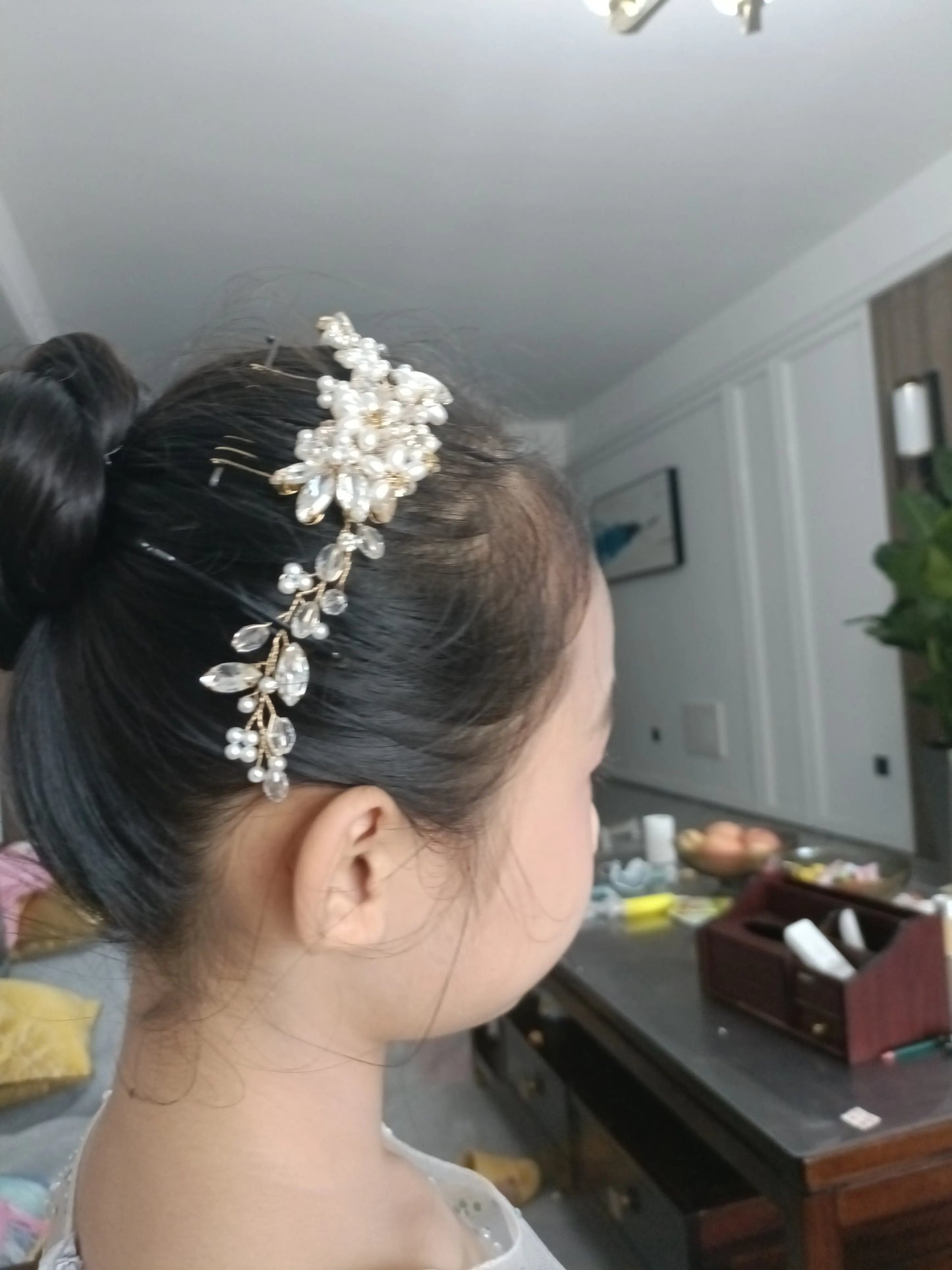 Vintage Pearl Hair Clip for Qipao, Retro Shanghai Style Barrettes, Elegant Hairpin