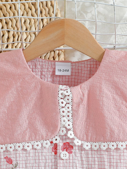 Dresses For Girl Summer Sleeveess Square Collar Print Floral children's Dress Fashion Streetwear Costume