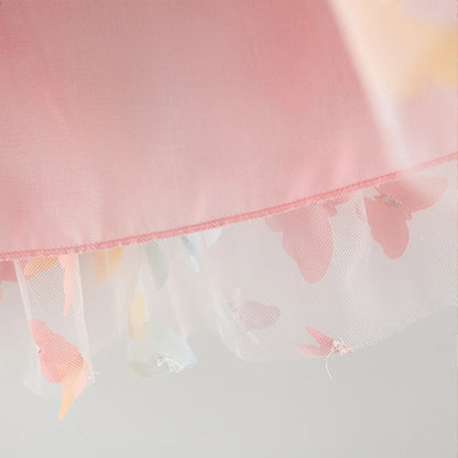 New Baby Girls Birthday Party Evening Dresses Summer Butterfly Wings Children Clothes Sweet Colorful Toddler Kids Costume