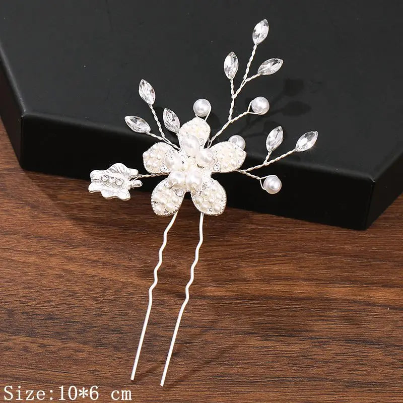 Hair Pins Hair Accessories For Women Wedding Accessories Hair Clips Jewelry Pearl Rhinestone Flower Hair Clip Pins Headpiece