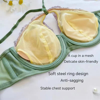 New Sexy Lingerie For Women Thin Large Chest To Show Small Chest Spicy Girl Bra Set Push Up Anti-sagging Bra