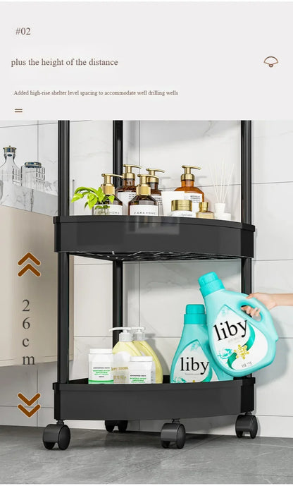 Tier Storage Shelf Rolling Cart Movable Bathroom Corner Triangle Shelfs Bathroom Corner Cabinet Shelf Rolling Storage Cart