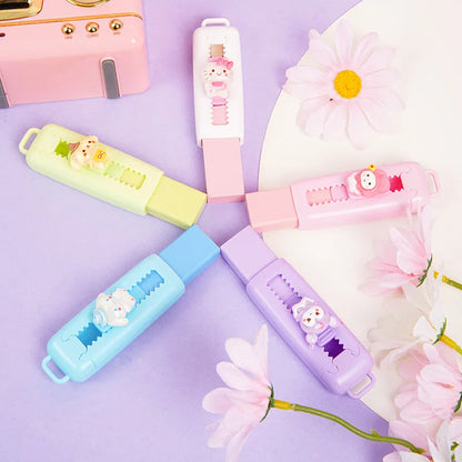 Cute Cartoon Push-pull Pencil Eraser Creative Retractable Pupil Writing Error Correction Erasers Students Stationery Supplies