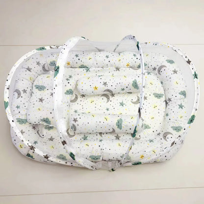 Multi-Function Travel Baby Nest Portable Baby Bed Crib Foldable Babynest Bassinet Infant Sleeping Children's Bed with Mosquito