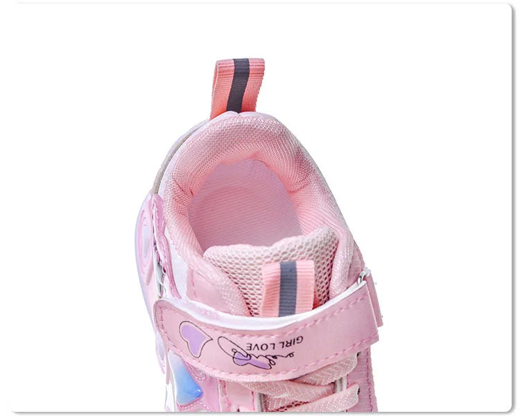 Tenis Children Led Shoe Girls Lighted Sneakers Glowing Shoe for Kids Soft Soled Breathable Casual Toddler Ctue Kuromi Baby Shoes