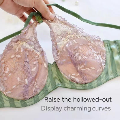 New Sexy Lingerie For Women Thin Large Chest To Show Small Chest Spicy Girl Bra Set Push Up Anti-sagging Bra
