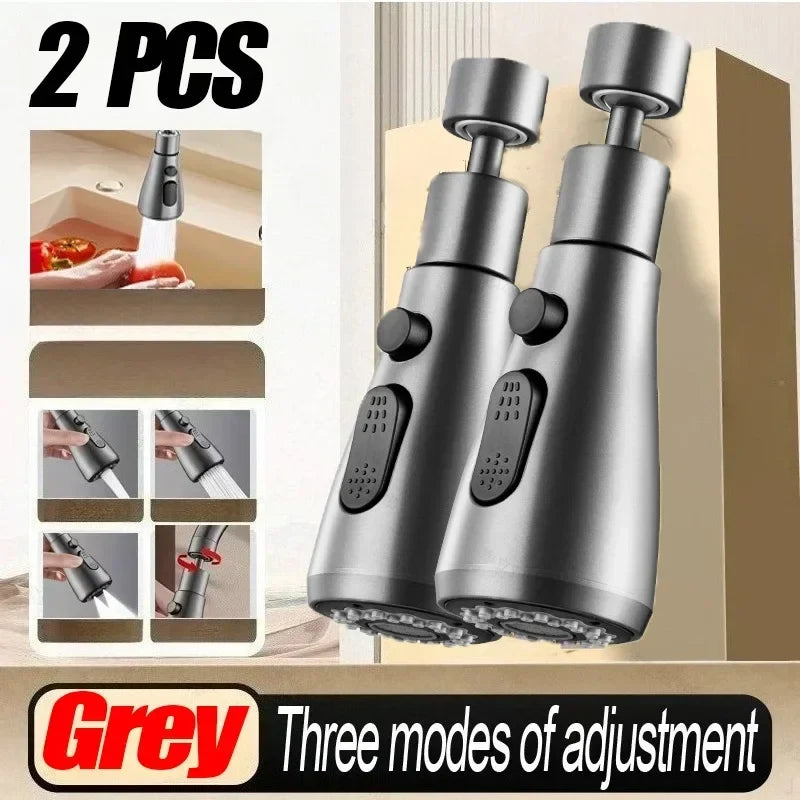 Universal 360° Rotate Kitchen Faucet Extender Aerator Plastic Splash Filter Kitchen Washbasin Faucet Bubbler Nozzle Aerator (Available)