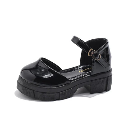 Children Leather Shoes for Girls New Fashion French Style Soft Anti-slippery Versatilel Chic Princess Mary Jane Shoe