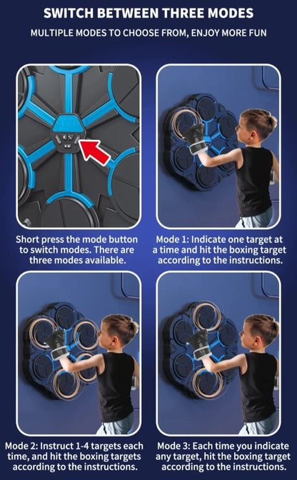 Smart Bluetooth Connection Music Boxing Trainer Machine Children's Strike Reaction Indoor Target Sanda Training Device