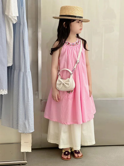 Kids Girls Cute Bowknot Handbag Fashion Crossbody Bag Detachable Strap Mini Shoulder Bag for Children Stylish Purse
