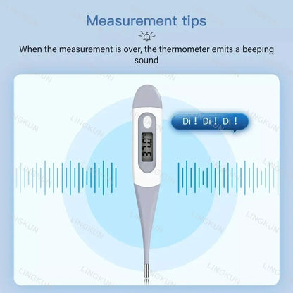 Household Adults Children Thermometers for Fever Thermometer Electronic Soft Head Digital Oral Armpit Temperature Measurement