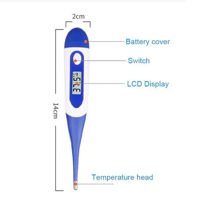 Household Adults Children Thermometers for Fever Thermometer Electronic Soft Head Digital Oral Armpit Temperature Measurement