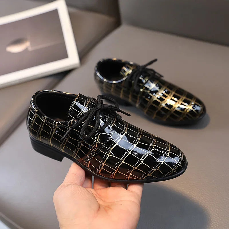 Boys Leather Wedding Shoes Non Slip Formal Kids Shoes Bangladesh