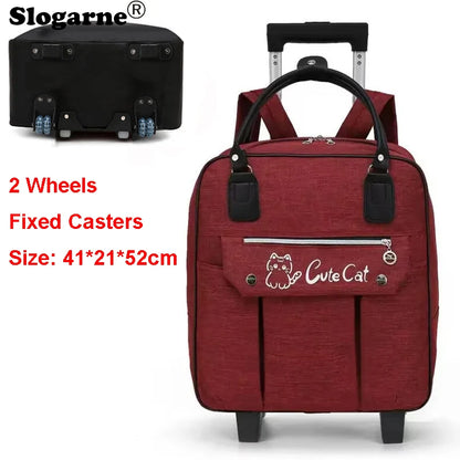 Portable Travel Luggage Bags 4 Wheels Big Capacity Unisex Trolly Travel Duffels Men New Rolling Suitcase Women Wheel Travel Bags