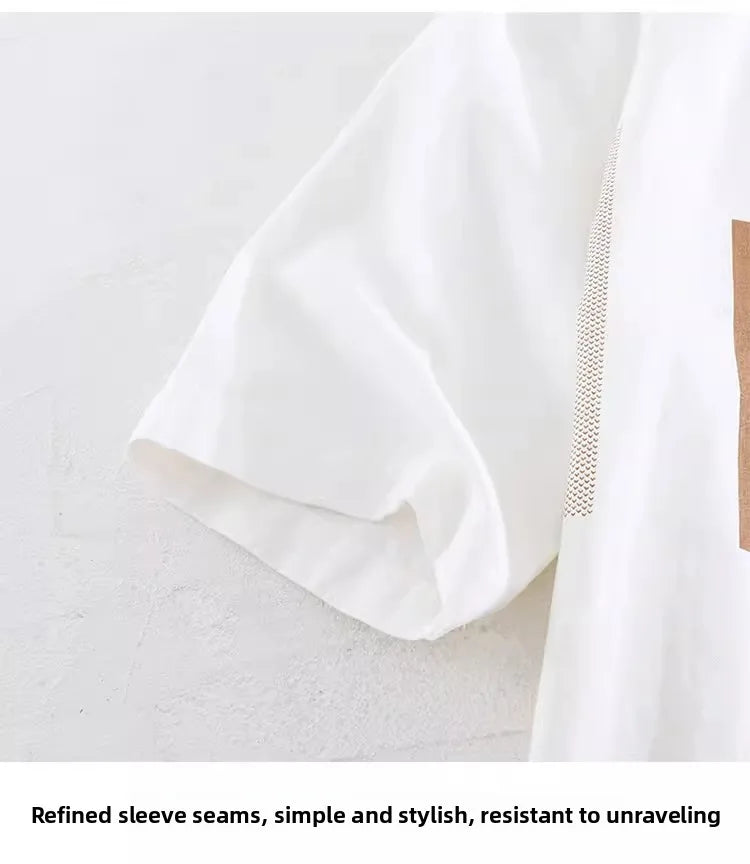 Comfortable Casual Loose Men's ort Sve irt Breathable Polyester Fiber Summer Faionable Japanese Sle Striped irt(Available)