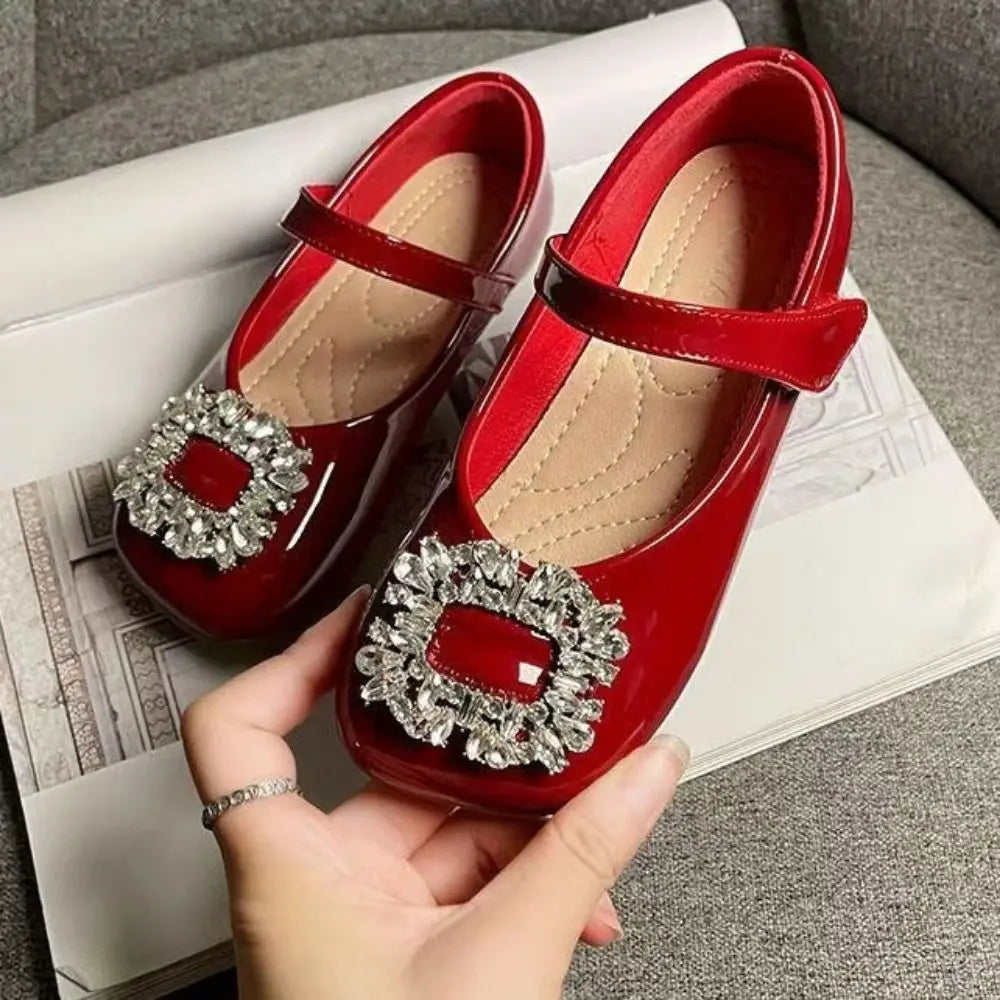 PU Children Leather Shoes Soft Soled Lightweight Shoes Mary Jane Shoe Slip-on Style Girl Princess Shoe Spring Season