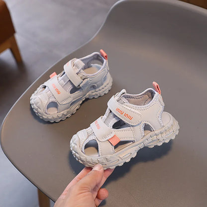 New Kids Sandals Soft Soled Boys Shoe Anti Slip Child Beach Shoes Simple Girl Sports Sandals