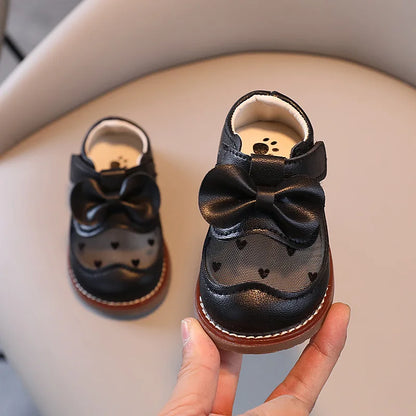 2025 Kids Shoes Baby Girl Walking Shoes with Breathable and Non Slip Mesh Bow Princess Shoes with Non Slip Soft Soles