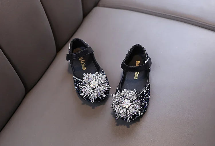 Spring Autumn Kids Fashion Leather Shoes 2025 New Girls Causal Performance Shoes Shallow Princess Ballet Children's Flat Shoes