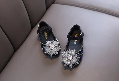 Spring Autumn Kids Fashion Leather Shoes 2025 New Girls Causal Performance Shoes Shallow Princess Ballet Children's Flat Shoes