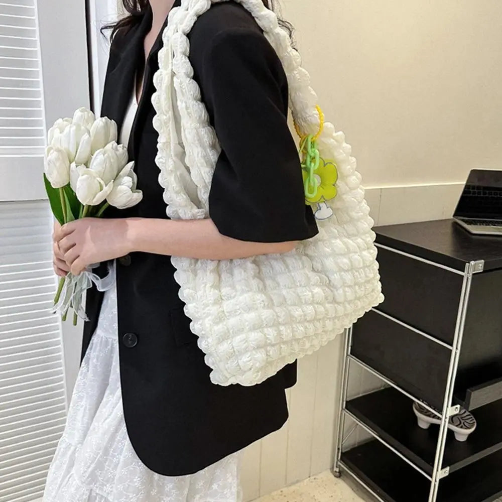 Women's Large Capacity Tote Bag with spacious interior, zipper closure, comfortable shoulder straps, and casual everyday design