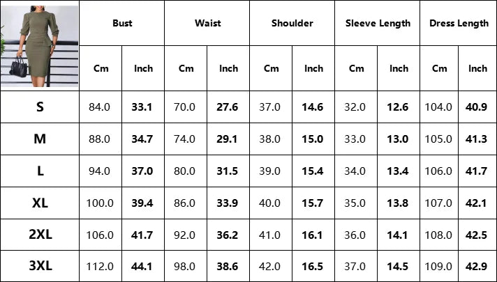 Elegant Office Dresses for Women O Neck Half Sleeve Sheath Package Hips Formal Business Work Wear Vestidos Mujer Dress Clothes