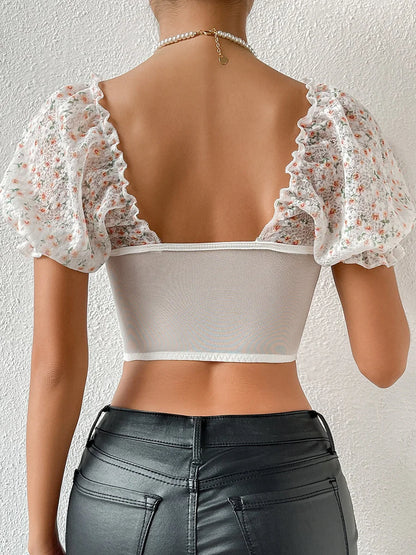 Sexy Low Cut Printed Vest Button Detailing Crop Top Trendy Streetwear Sle Slim Fit Design for Young Women in Their 20s