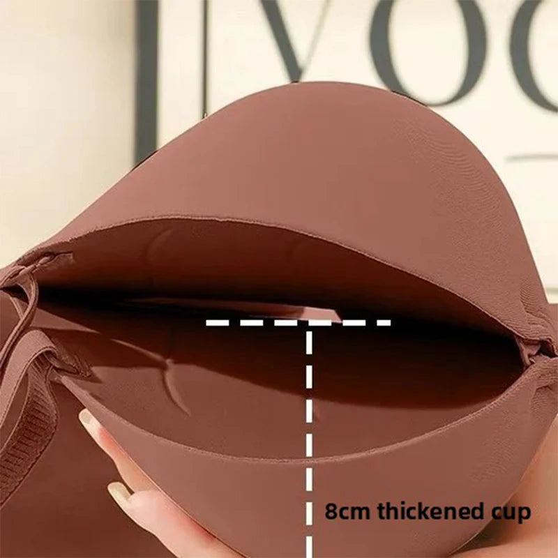 Women Sexy U-shaped Backless Front-closure Bra Ultra Hot Push-up Comfortable Non-slip Seamless Lingerie Top For Strapless Straps