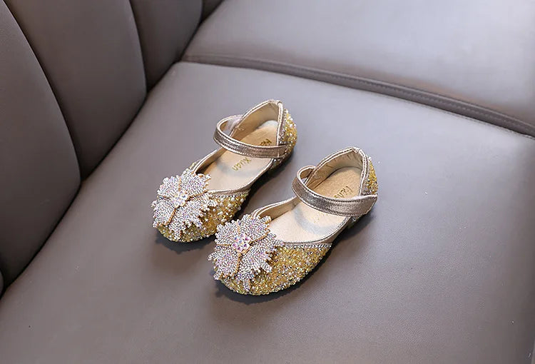 Spring Autumn Kids Fashion Leather Shoes 2025 New Girls Causal Performance Shoes Shallow Princess Ballet Children's Flat Shoes
