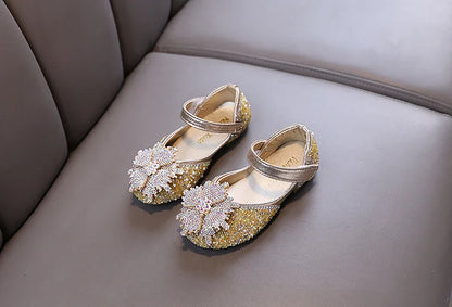 Spring Autumn Kids Fashion Leather Shoes 2025 New Girls Causal Performance Shoes Shallow Princess Ballet Children's Flat Shoes