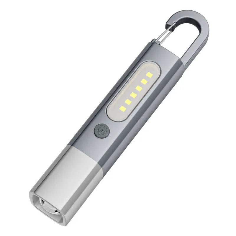Super Bright LED+COB Flashlight Type-C USB Rechargeable Flashlights 3 Lighting Modes Emergency Light Outdoor Waterproof Torch