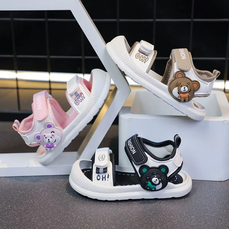 Toddler Sandals For Baby  Boys Girls Sandals Soft-soled Cartoon First Step Footwear For Infant Kids Trend Fashion