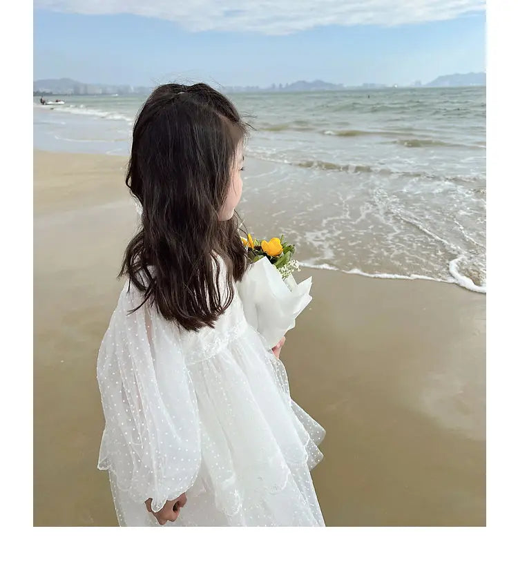 Summer Girl Dress Elegant Flower Lace Dress For Girl Princess Party Wedding Dress Ceremony Prom Gown Communion Clothes 1-6Y