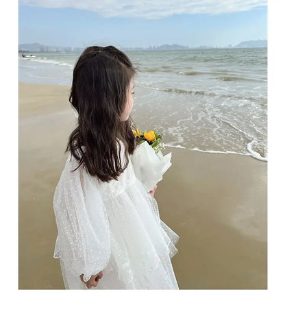 Summer Girl Dress Elegant Flower Lace Dress For Girl Princess Party Wedding Dress Ceremony Prom Gown Communion Clothes 1-6Y