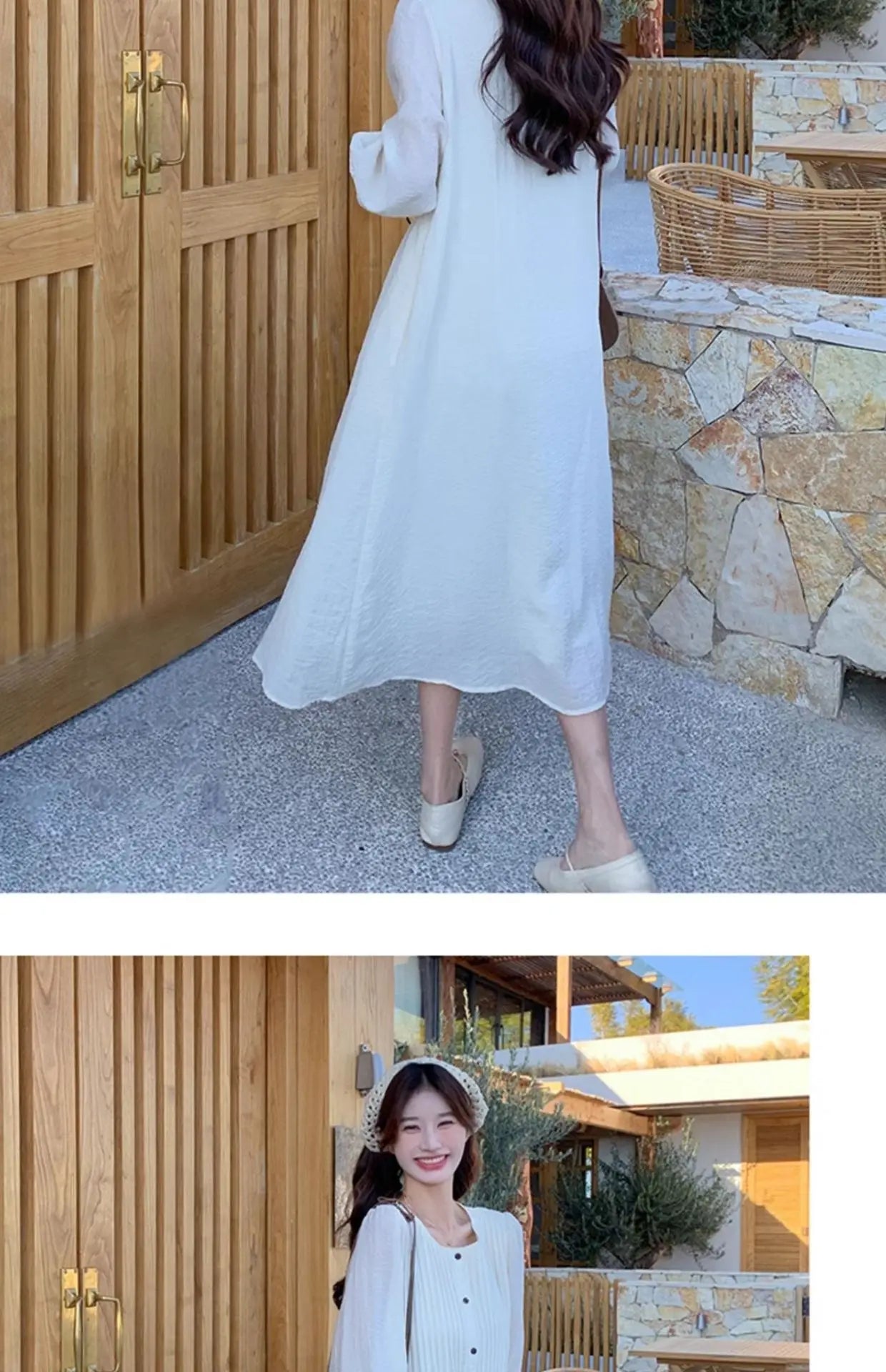 French White Dress for Women in Early Spring New Style Gentle Style Literary Retro Fairy Skirt