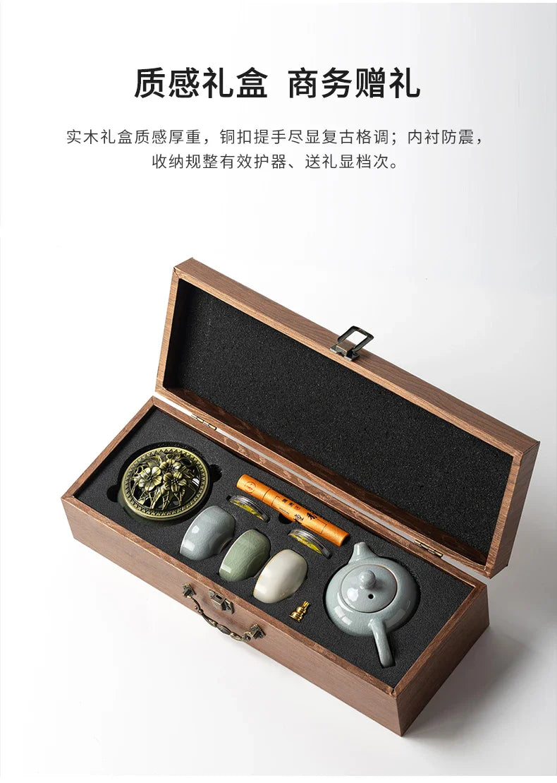China-Chic Cultural and Creative Tea Set Gift Set Customized logo for business gift giving activities