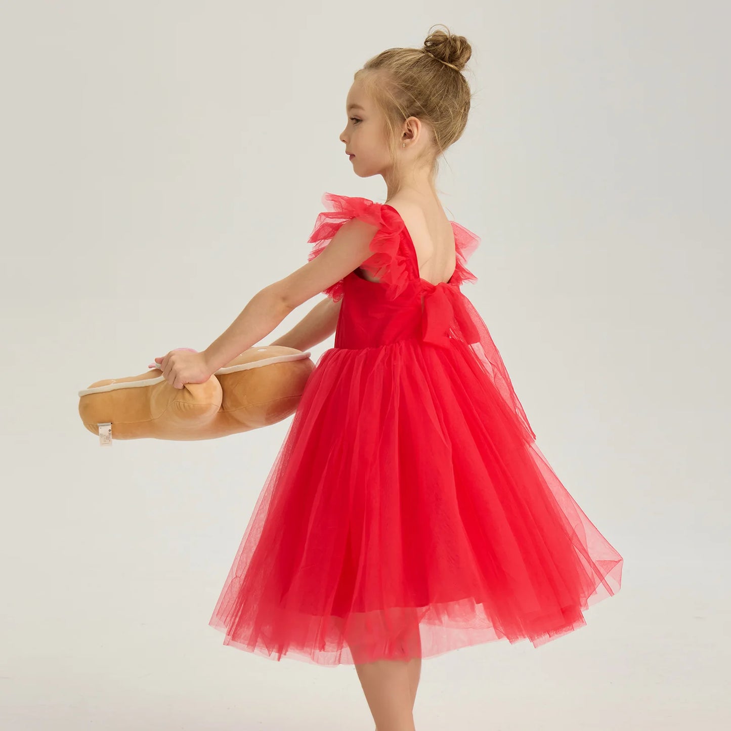 1-8Years New Little Girls Party Dress for Princess Dress Solid Child Clothes Flower Girl Birthday Princess Dress for Kids