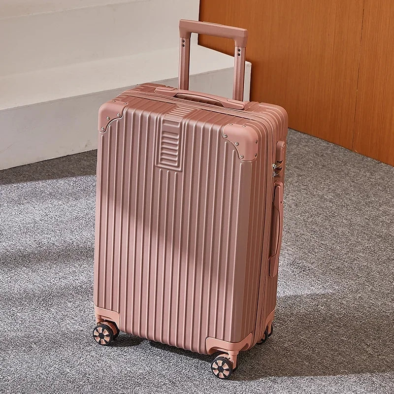 100% Aluminum Magnesium Alloy Travel Luggage Trolley Luggage 20 22 24 26 28 Inch Trolley Luggage Carry-On Luggage With Cup Holde