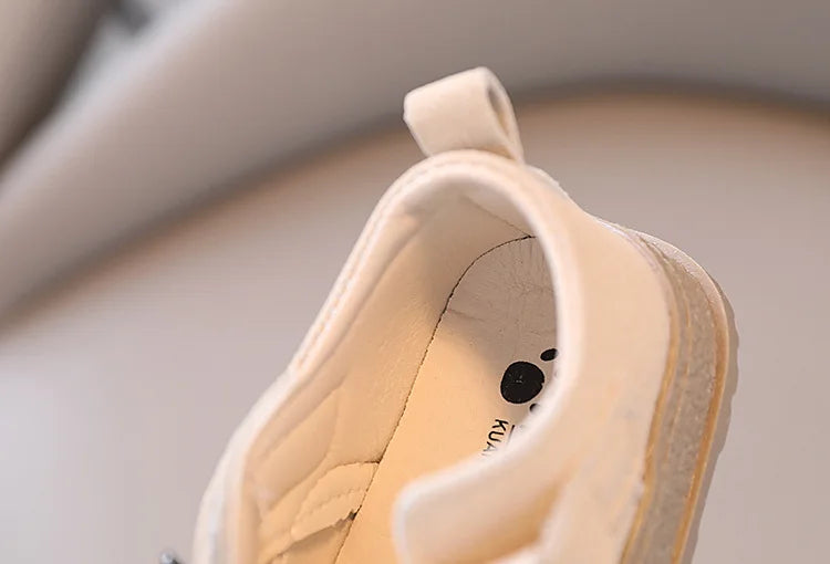 Kids Casual Shoes Round Toe Soft Sole Toddler Shoes Spring Autumn New Non-slip Children Leather Shoe Vintage Baby Walking Shoes