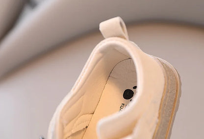 Kids Casual Shoes Round Toe Soft Sole Toddler Shoes Spring Autumn New Non-slip Children Leather Shoe Vintage Baby Walking Shoes