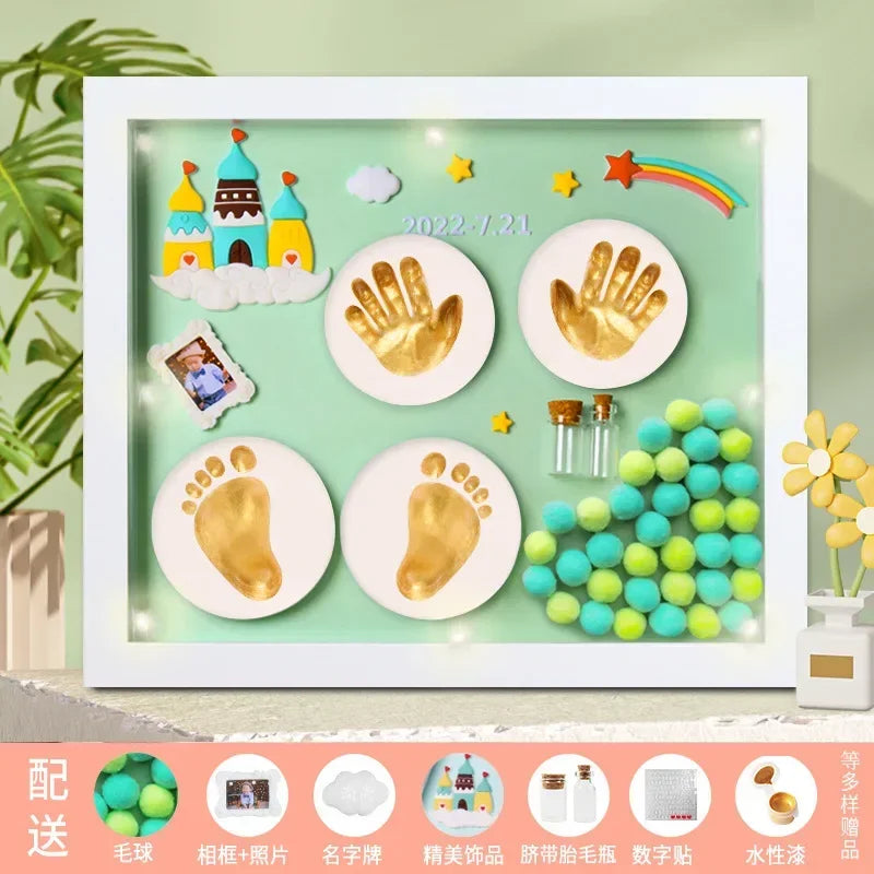 Baby Hand Print Footprint Imprint Kit Handprint Baby Mud and Footprints Souvenirs Baby Hand and Foot Mold Hundred Days Gift