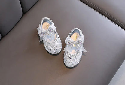 Rhinestone Sequins Girls Princess Shoes Children Party Dance Shoes Student Spring Autumn New Flats Kids Performance Shoes