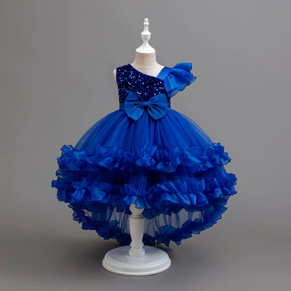 Flower Girl Party Dresses Wedding Birthday Trailing Princess Dress For Kids Graduation Pageant Bridesmaid Kids Costume