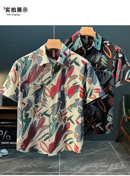 Light Luxury Trendy Men's New Fashionable and Personalized Casual and Versatile Shirt (Available)