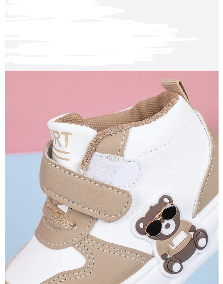 New Baby Girls Sneakers Board Shoes Cartoon Prints Soft Bottom Non-slip Children Casual Walking Shoes Boy Kids Children Shoes
