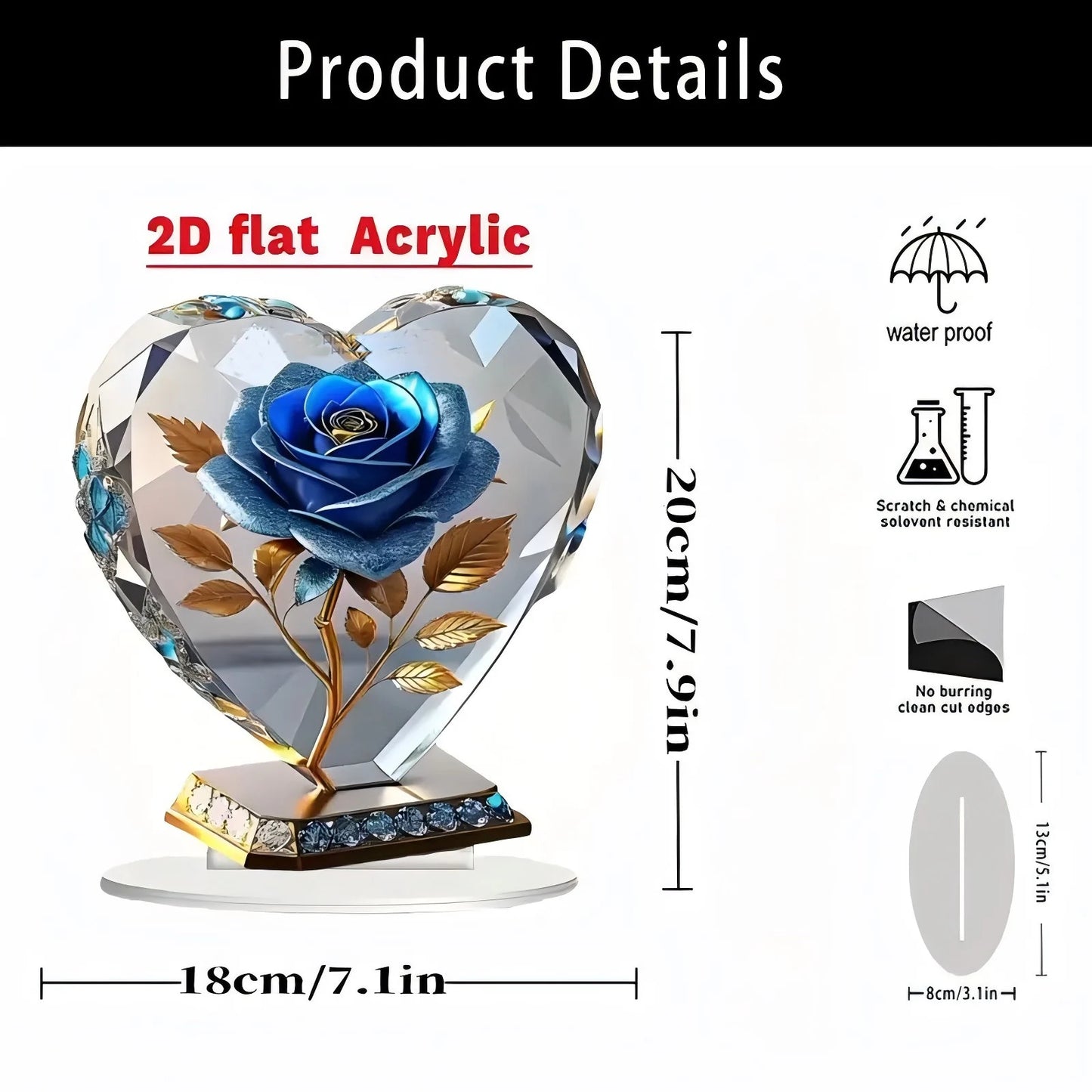 Acrylic Flower Decorations for Home Office Desk Enhance Visual Effects New Holiday Gift Ideas Artificial Blooming Plant Decor